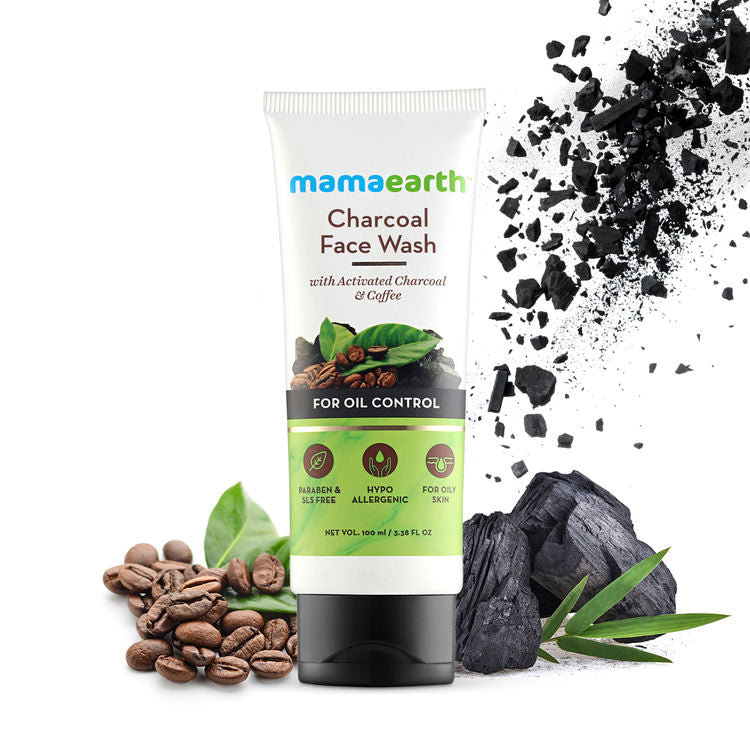 Mamaearth Charcoal Face Wash With Activated Charcoal And Coffee For Oil Control (100ml)