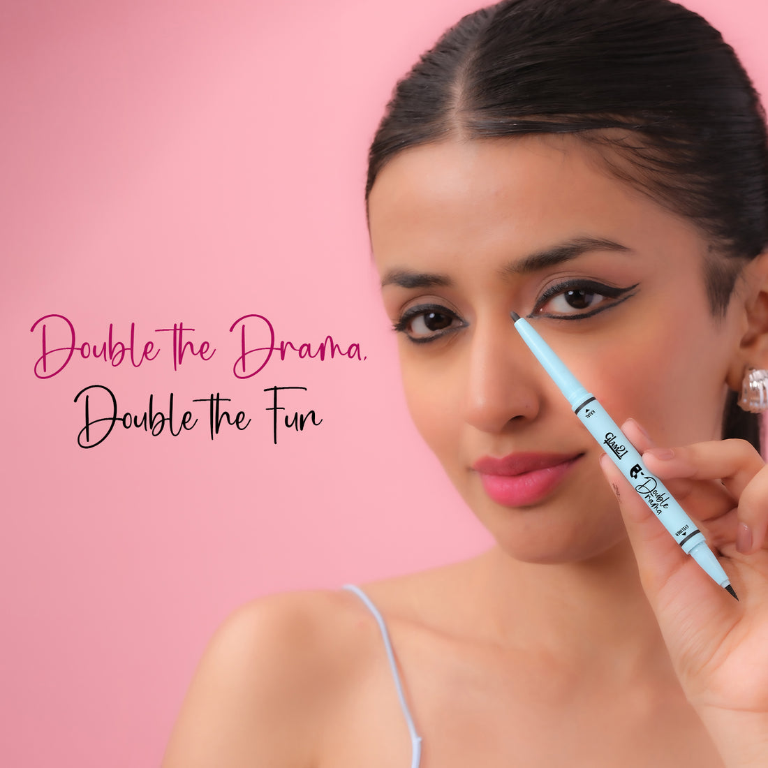 Glam21 Double Drama Kajal+Eyeliner (Black)