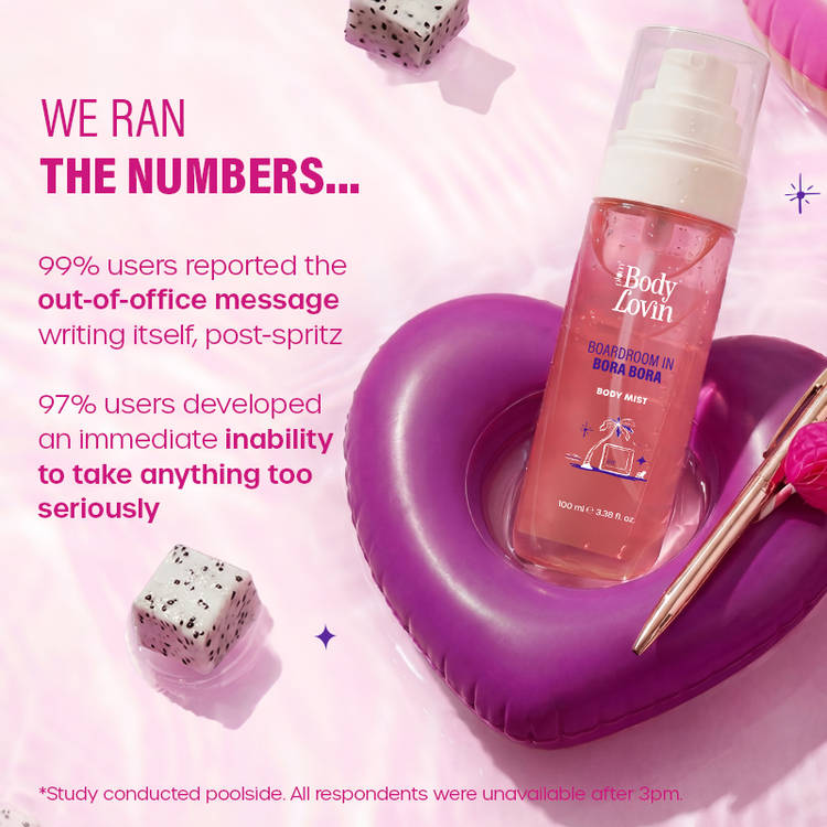 Plum BodyLovin’ Boardroom In Bora Bora Body Mist, Long-Lasting, Sweet Tropical Fragrance (100ml)