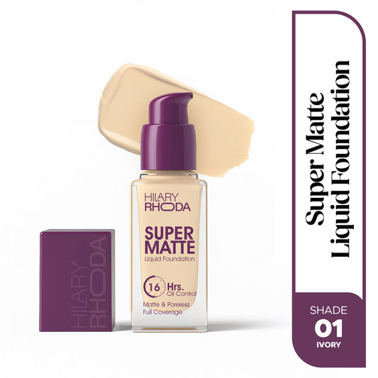 Hilary Rhoda Super Matte Liquid Foundation 01 Ivory
