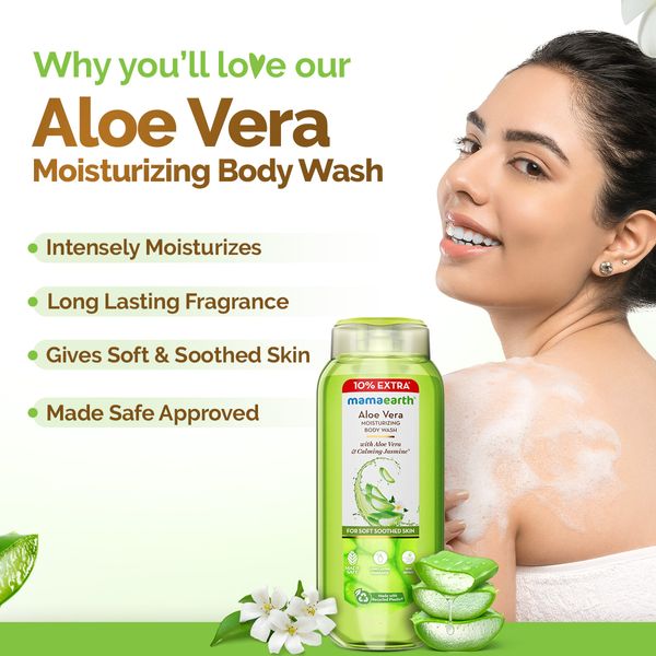 Mamaearth Aloe Vera Moisturizing Body Wash – 250 ml + 25 ml