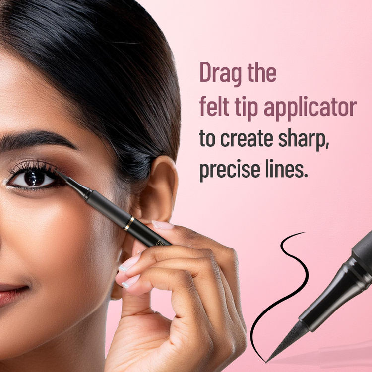 Swiss Beauty Bold Felt Tip Eyeliner - Jet Black
(1.2ml)