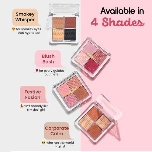 Insight cosmetics Ready Set Glam Eyeshadow Palette (Blush Bash)