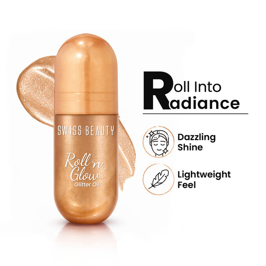 Swiss beauty Roll 'n' Glow Glitter Oil / Roll 'n' Gold