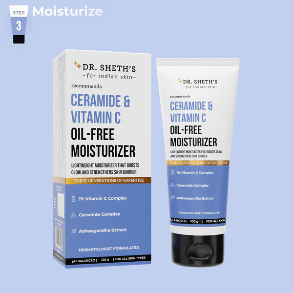 Dr. Sheth's Ceramide & Vitamin C Oil-Free Moisturizer - 100g