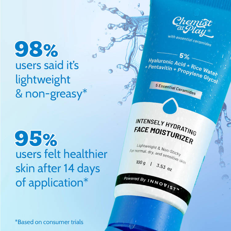 Chemist at Play Intensely Hydrating Face Moisturizer Hydrates Up to 24 Hours For Skin Dryness (100g)