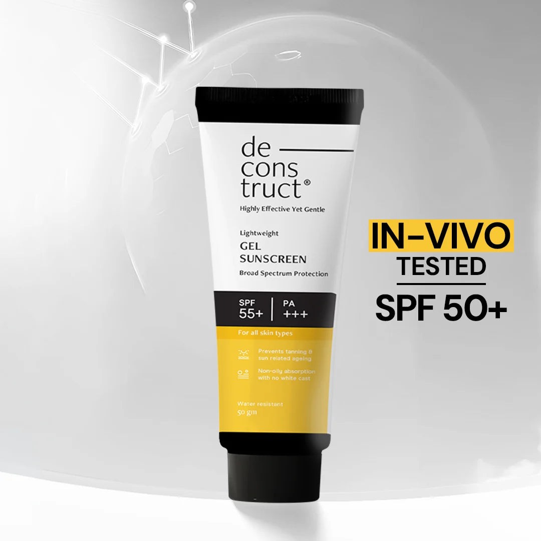 Deconstruct Gel Sunscreen for Oily Skin - SPF 55+ and PA+++ (50gm)