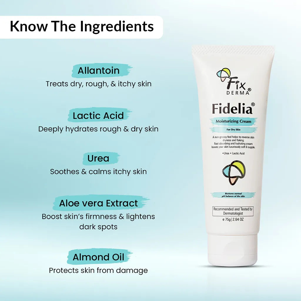 Fixderma Fidelia Moisturizing Cream | A non-greasy and Hydrating Cream for Dry Skin