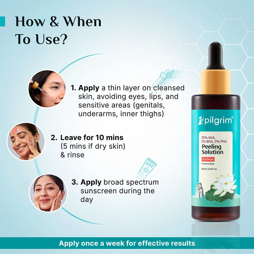 Pilgrim 25% AHA, 2% BHA, 5% PHA Peeling Solution (60ml)