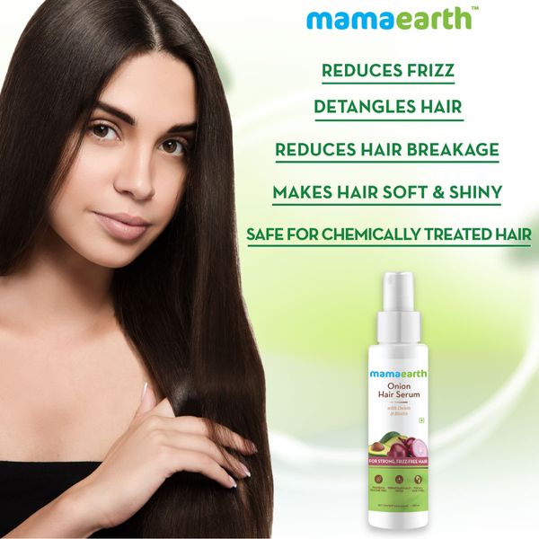 Mamaearth Onion Hair Serum with Onion and Biotin for Strong, Frizz-Free Hair - 100 ml