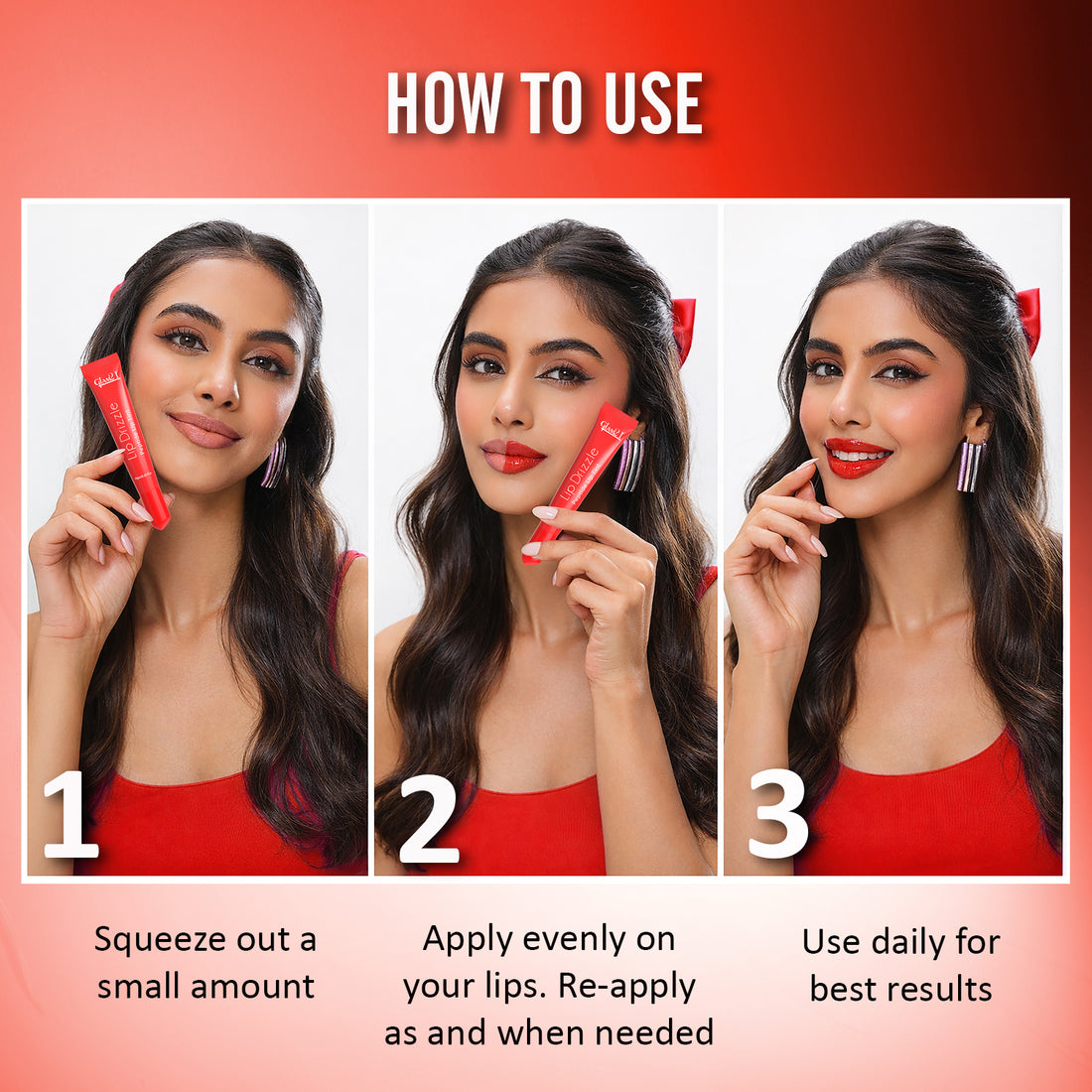 Glam21 Lip Drizzle Peptide Lip Tint (06 Poppy)