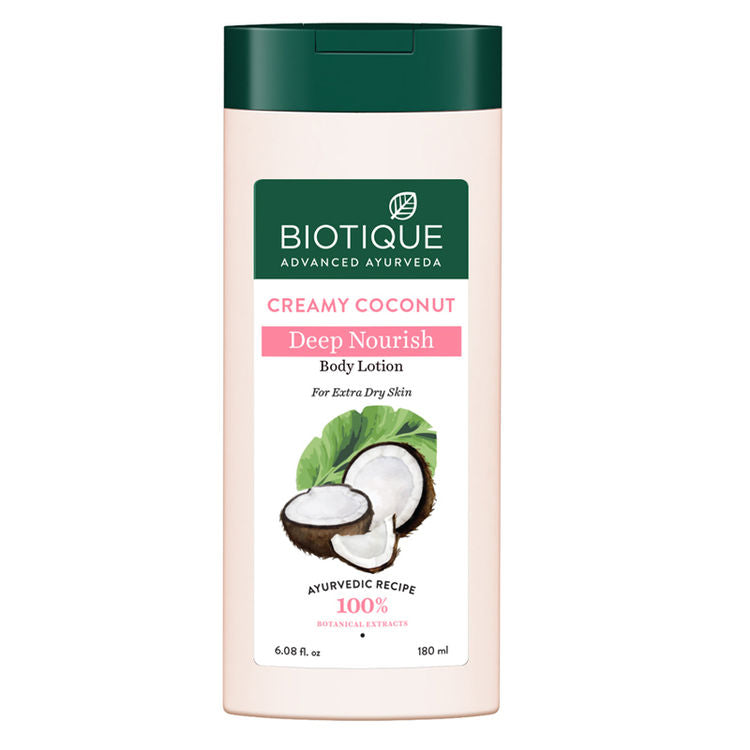 Biotique Creamy Coconut Deep Nourish Body Lotion (180ml)