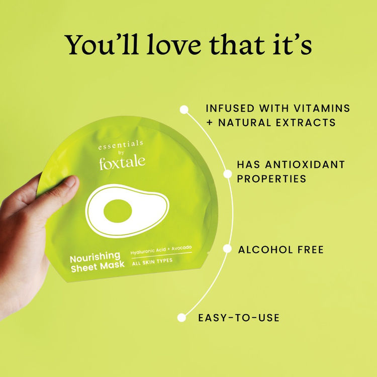 Foxtale Essentials Nourishing Sheet Masks - Hyaluronic Acid & Avocado
(26 g)