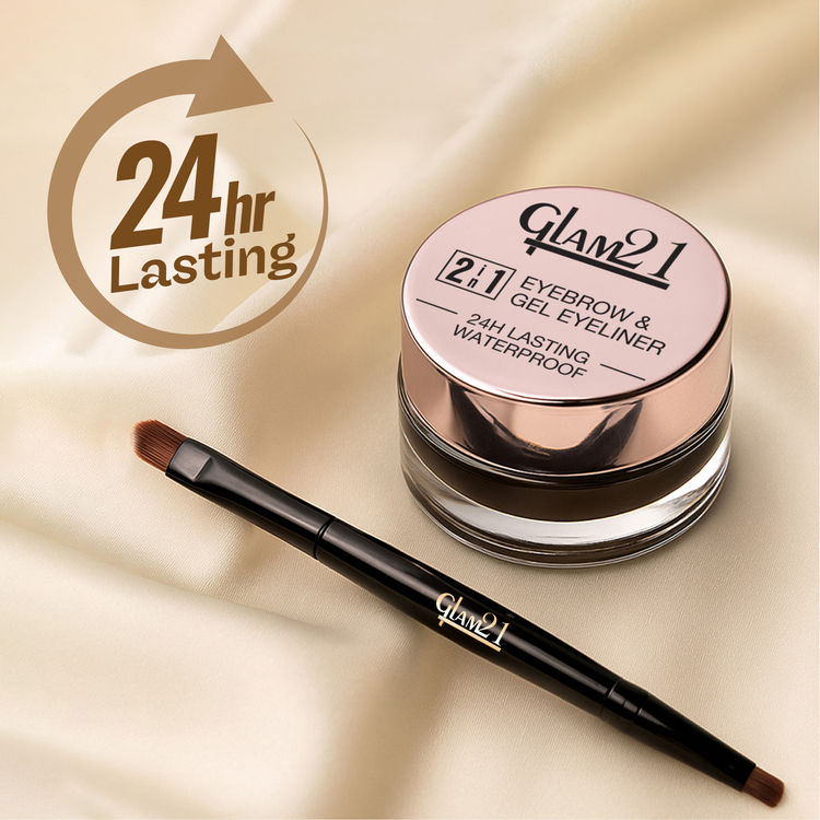 Glam21 2-IN-1 Eyebrow & Gel Eyeliner (Black)
