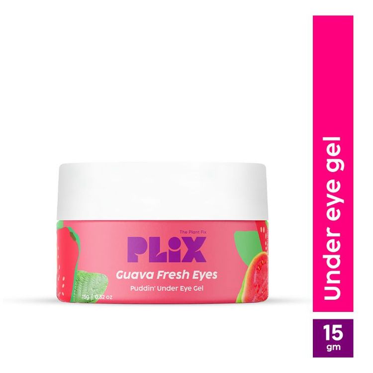 Plix Guava Under-Eye Gel For Reducing Dark Circles, Puffy Eyes with 3% Niacinamide, Vit E & Caffeine
(15g)