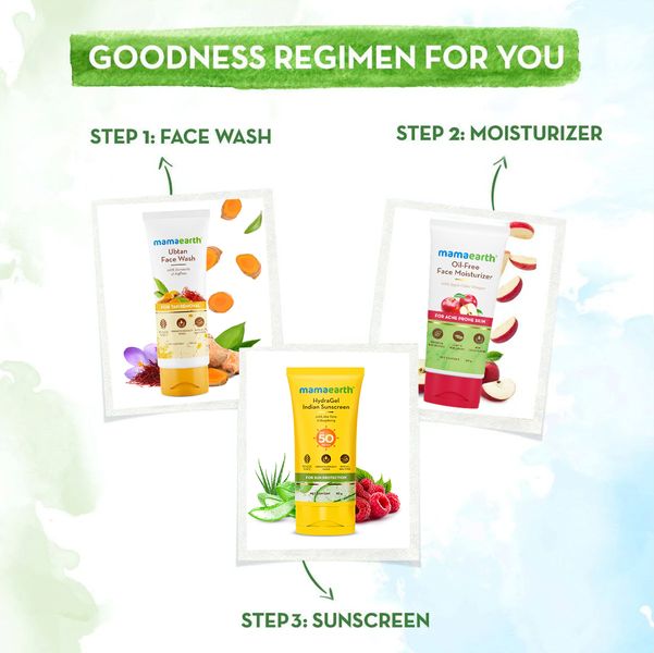 Mamaearth HydraGel Indian Sunscreen with Aloe Vera and Raspberry for Sun Protection - 50 g