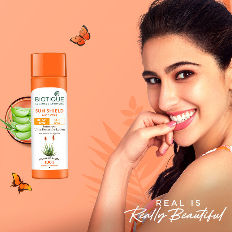 Biotique SUN SHIELD Aloe Vera Ultra Protective Lotion SPF 30+ UVB PA++ UVA Sunscreen
(120ml)