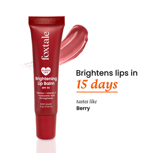 Foxtale Brightening Lip Balm With Peptides, Vitamin C & Hyaluronic Acid - Ruby Glaze
(12g)