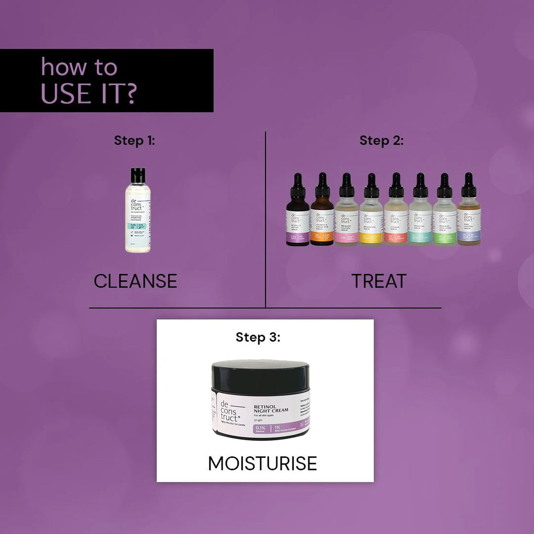 Deconstruct Retinol night cream - 0.1% Retinol + 1% Beta-Glucan Complex