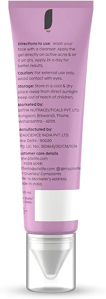 Plix Jamun Acne Spot Corrector Gel For Active Acne, Quick Fix For Blemishes
