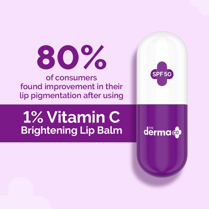 The Derma Co 1% Vitamin C Brightening Lip Balm - 4.5g