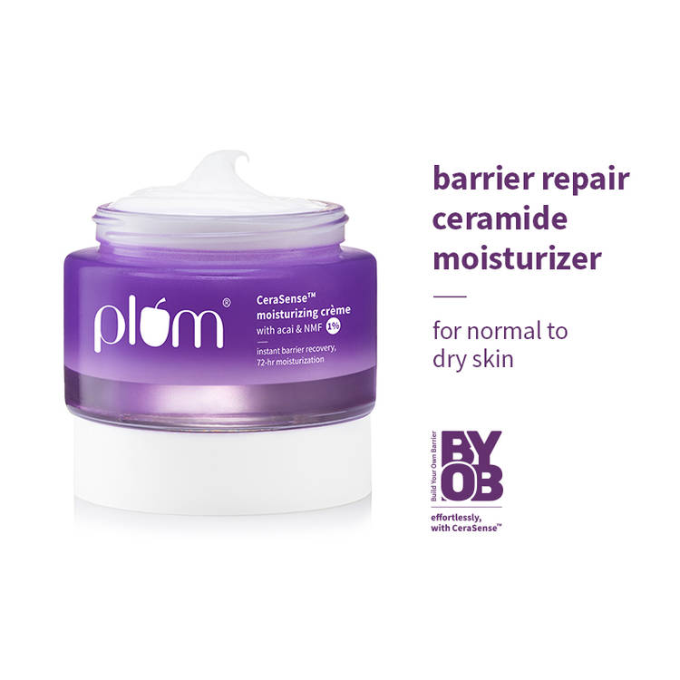 Plum Cerasense Barrier Repair Face Moisturizer With Ceramides & Peptides For Dry, Sensitive Skin (50g)