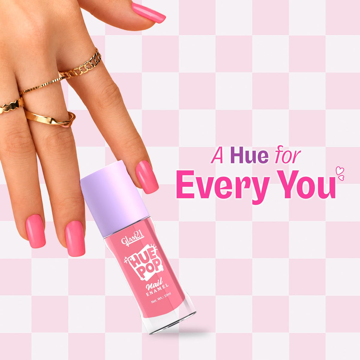 Glam21 Hue Pop Nail Paint / 10 Petal Pink