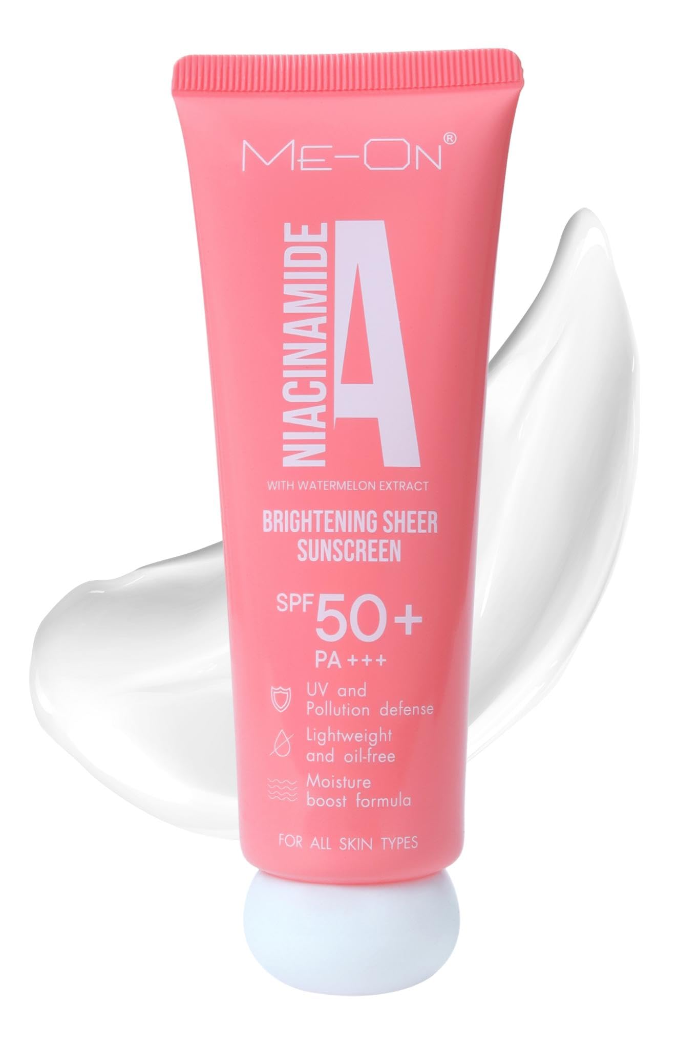ME-ON Sunscreen SPF50 +++ (Niacinamide, 50, Sun Protection Factor (SPF))