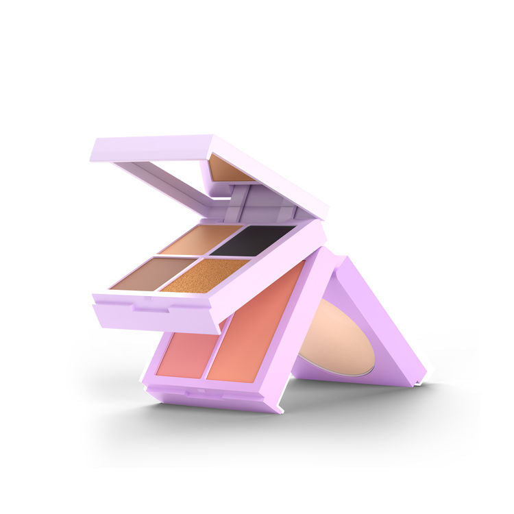 GLAM21 Triple Treat Face & Eyes Stacked Palette - 01 Smoky Treat (13g)