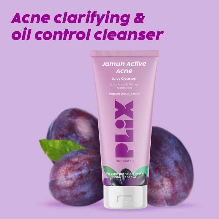 Plix 0.5% Salicylic Acid Jamun Face Wash Cleanser For Active Acne & Oil Control, Acne Breakouts
(100ml)