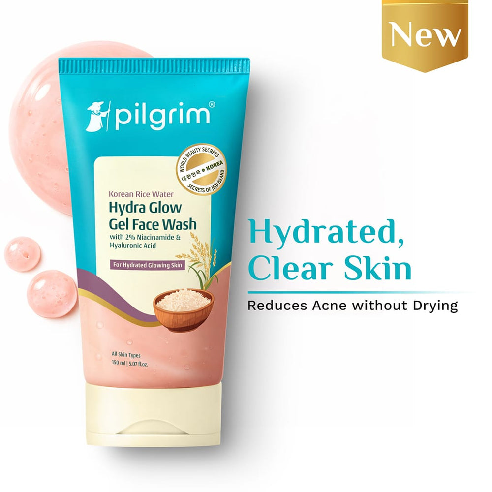 Pilgrim Korean Rice Water Hydra Glow Gel Face Wash / 150ml
