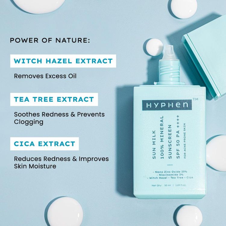 Hyphen Sun milk 100% mineral sunscreen spf 50 pa++++ | 50 ml