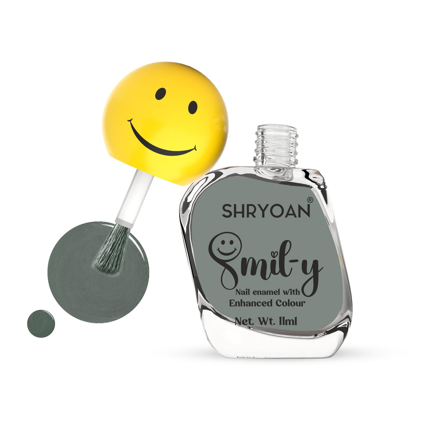 Shryoan Ultra Glossy Nail Paint(Gunsmoke)