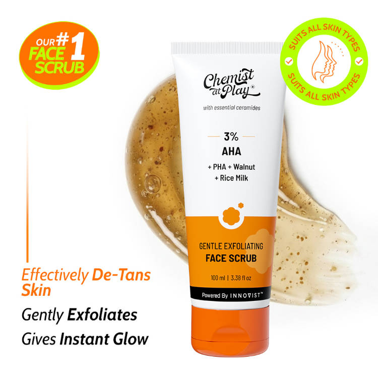 Chemist at Play 3% AHA Gentle Exfoliating Face Scrub For Dead Skin & Blackheads (100ml)