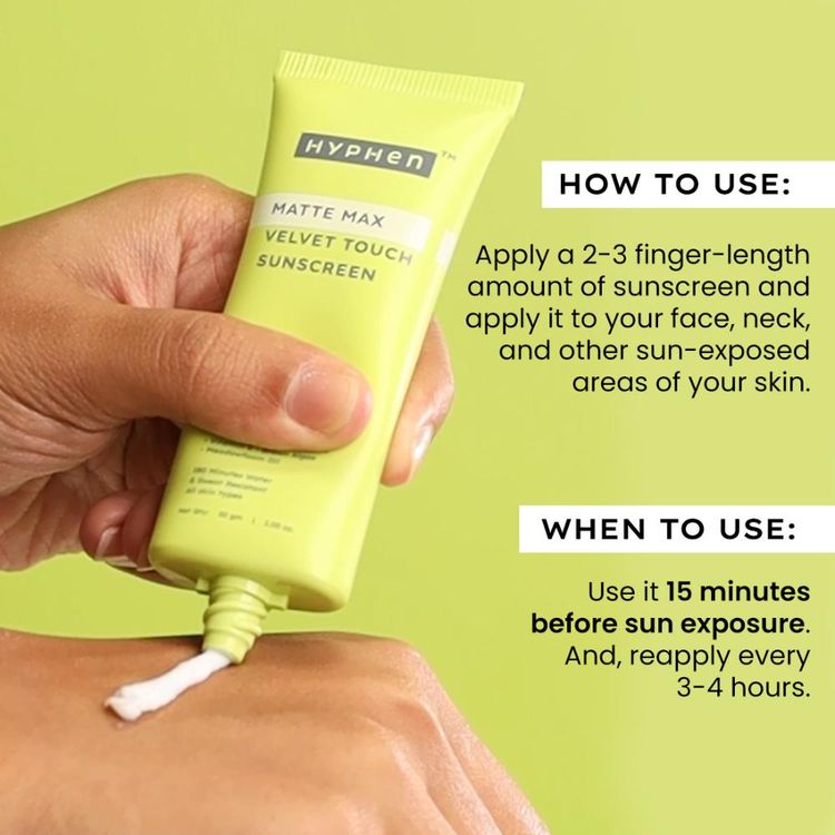 Hyphen Matte max velvet touch sunscreen spf 70+ pa++++