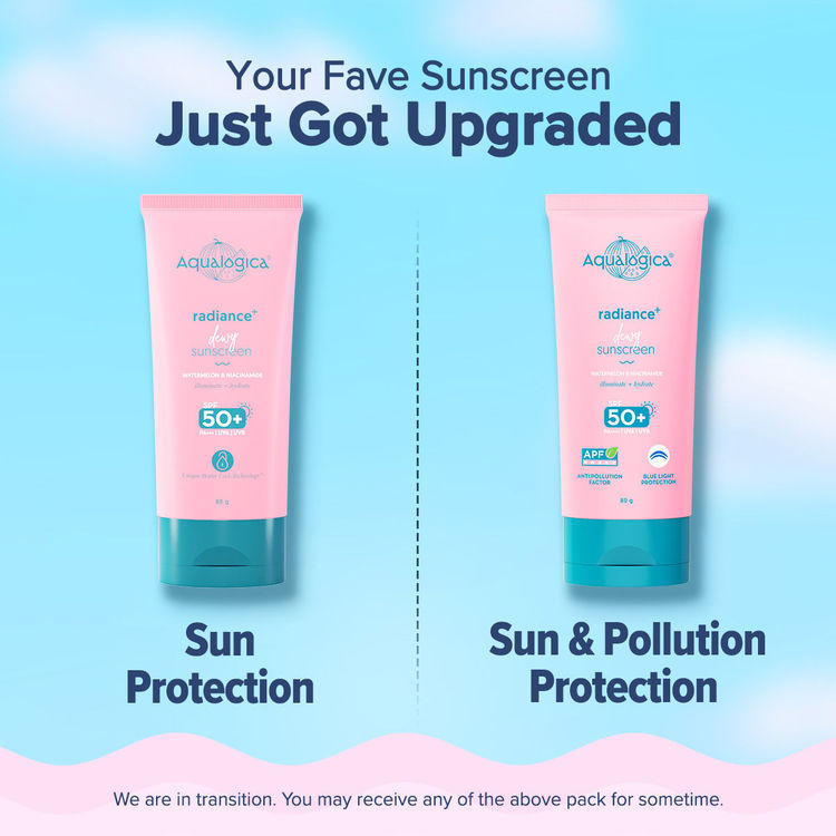 Aqualogica Radiance+ Dewy Sunscreen In-Vivo Tested with Watermelon & Niacinamide with SPF 50 & PA++++ - 80g