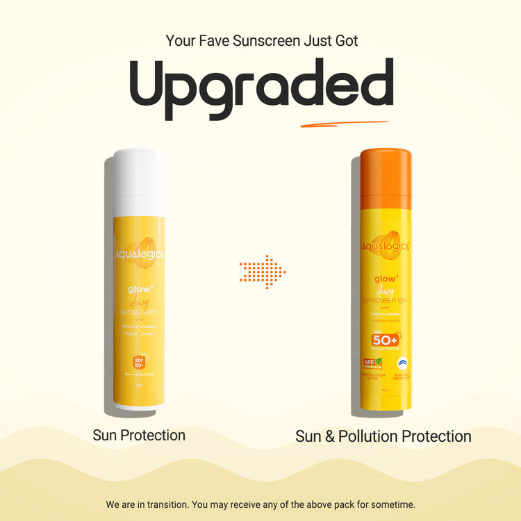 Aqualogica Glow+ Dewy Gel Sunscreen In-Vivo Tested SPF 50+ PA++++ with Papaya & Vitamin C - 50g