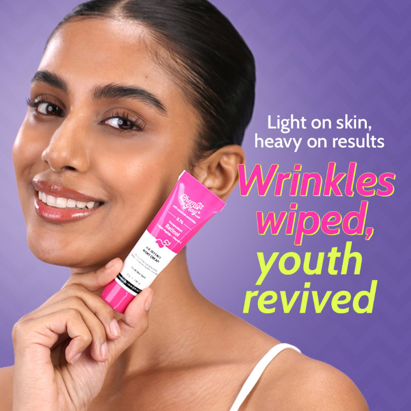 Chemist at Play 0.1% Retinol Night Cream, Reduces Fine Lines, Wrinkles & Sunspots, Beginner Friendly (30g)