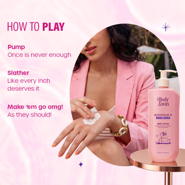 Plum BodyLovin’ Boardroom In Bora Bora Body Lotion, Hydrating, Brightening Sweet Tropical Fragrance (400ml)