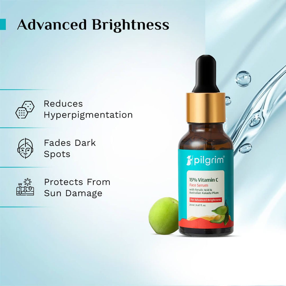 Pilgrim 15% Vitamin C Face Serum For Advanced Brightness (20 ml)