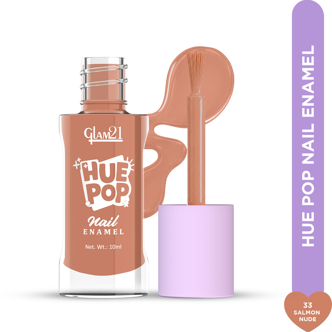 Glam21 Hue Pop Nail Paint / 33 Salmon Nude