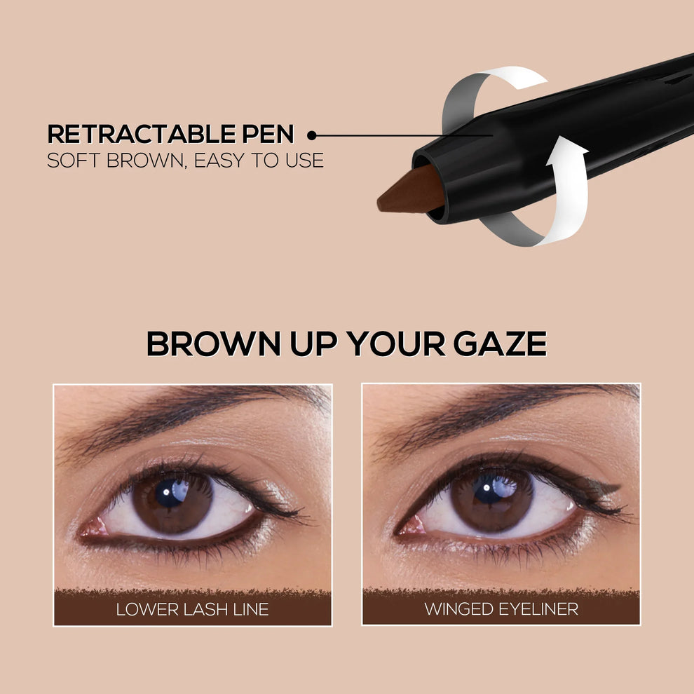 RENEE Pure Brown Kajal Pen with Sharpener