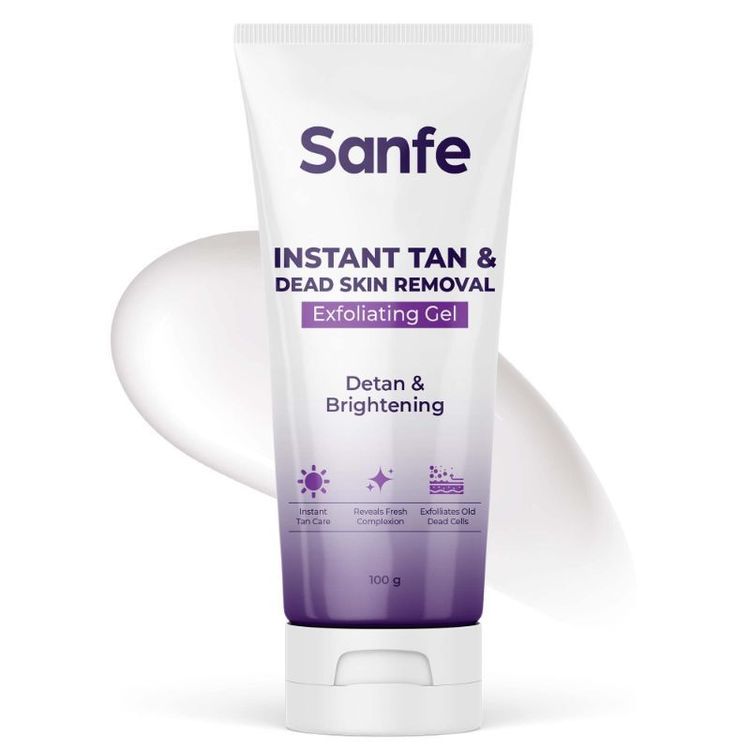 Sanfe Instant Tan & Dead Skin Removal Exfoliating Gel, Removes Dead Skin Body Scrub AHA Exfoliation
(100 g)