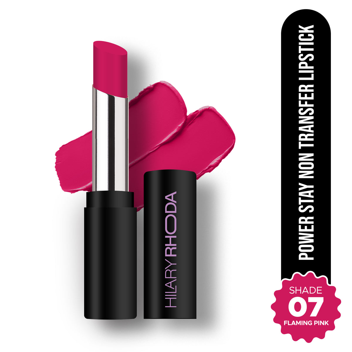 Hilary Rhoda Power Stay Non Transfer Lipstick (Flaming Pink 07)