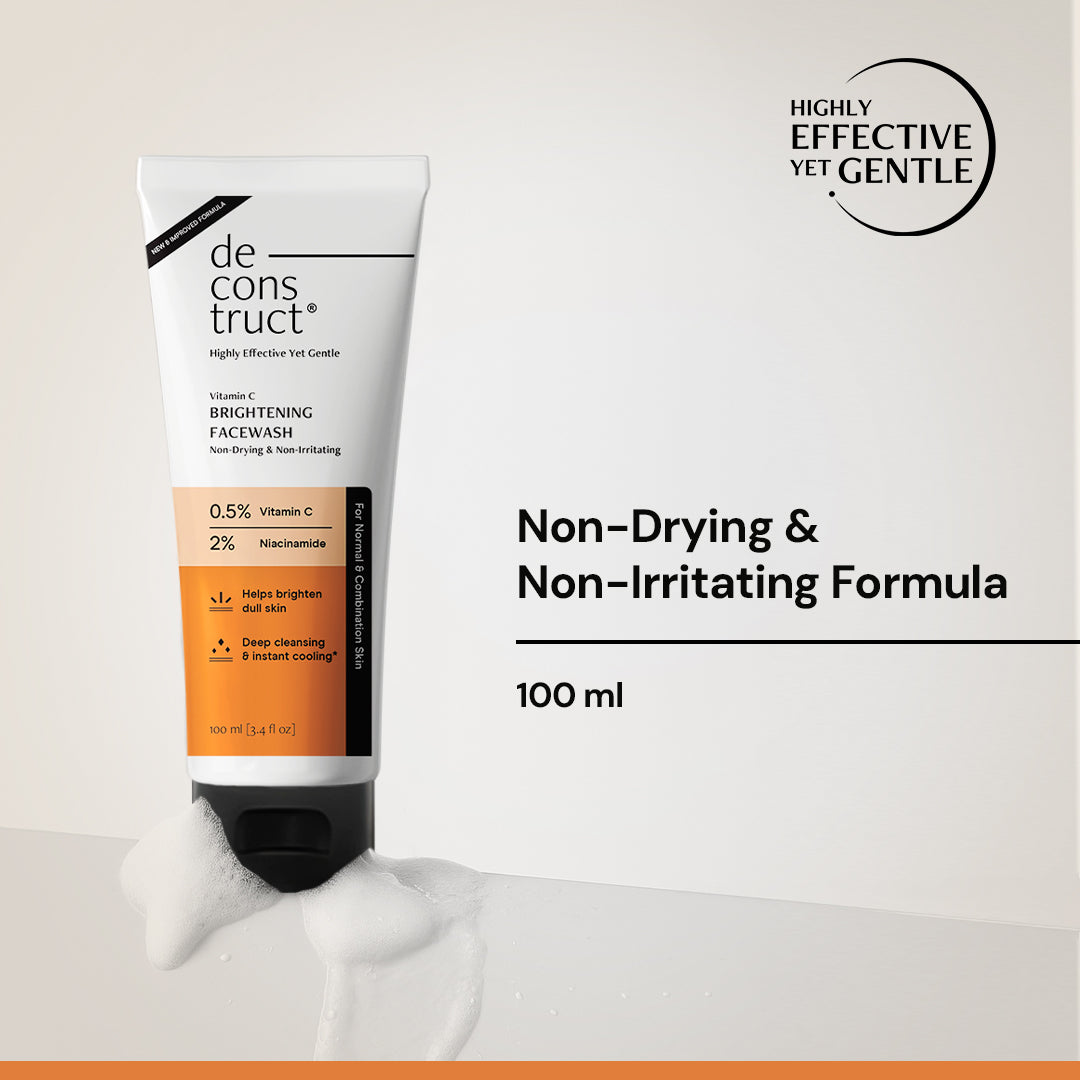 Deconstruct Vitamin C Brightening Face Wash – 0.5% Vitamin C + 2% Niacinamide