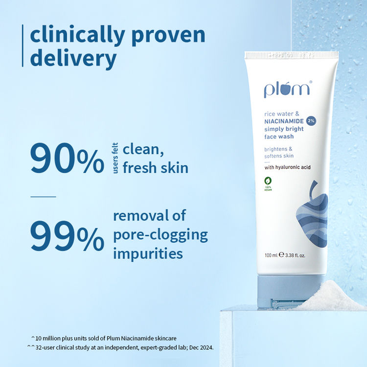 Plum 2% Niacinamide Face Wash With Rice Water (100ml)