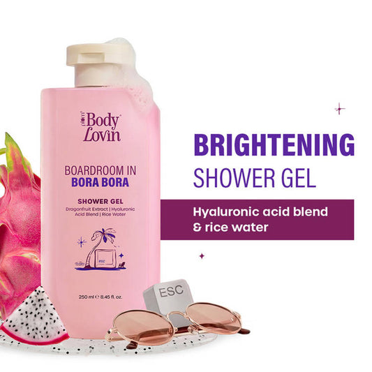 Plum BodyLovin’ Boardroom In Bora Bora Shower Gel, Hydrating & Brightening Body Wash (250ml)