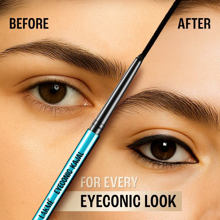 Lakme Eyeconic Kajal in Deep Black Twist Up Pencil With Matte Finish, Lasts 24 hrs
(0.35gm)