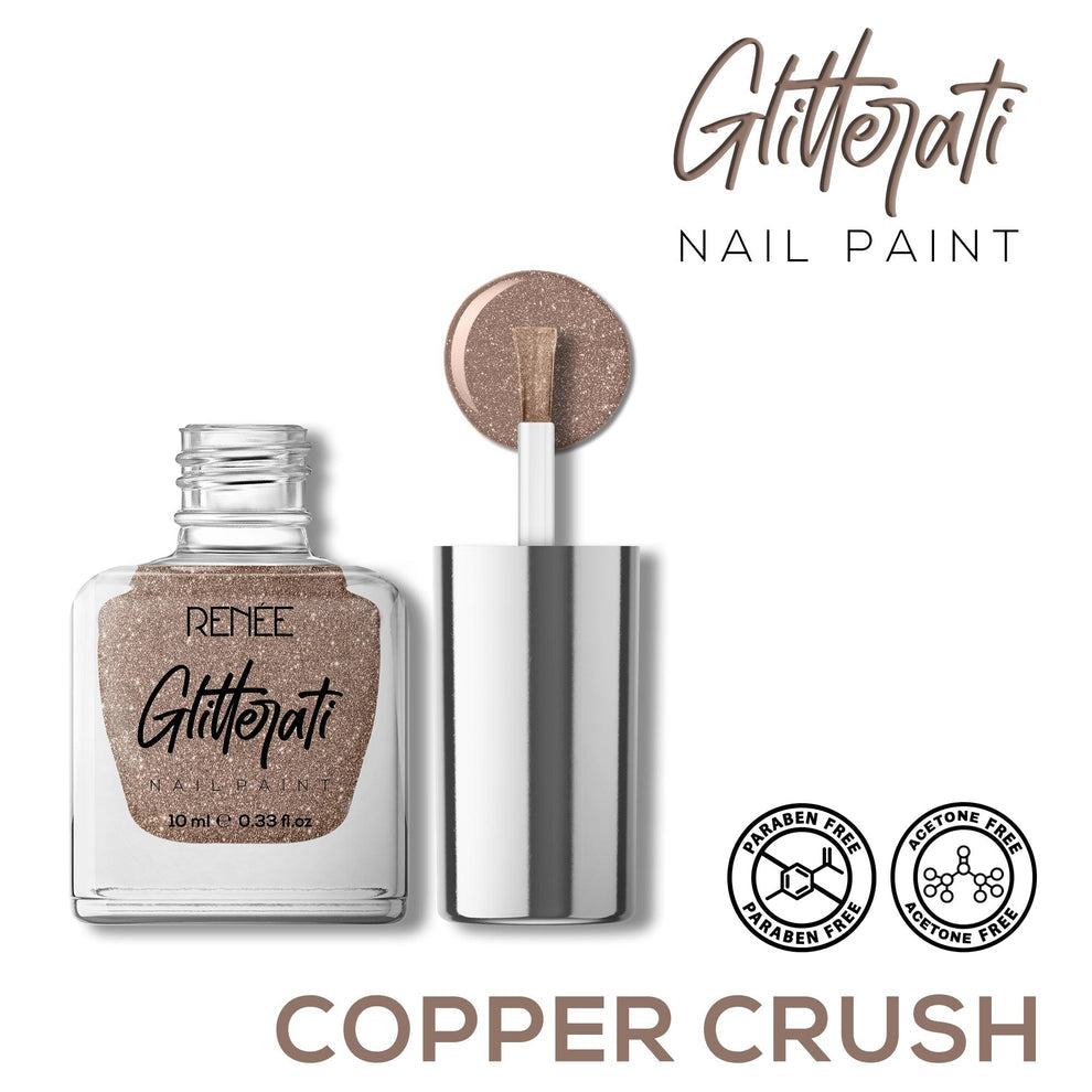 RENEE Glitterati Nail Paint (11 Copper Crush)