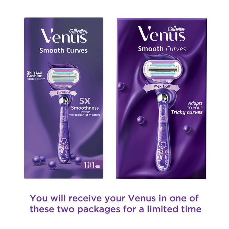 Gillette Venus Smooth Curves | Swirl | Hair Removal Razor for Women, 1 Razor
(1 Pc)